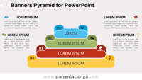 Free Banners Pyramid Diagram for PowerPoint