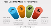Free Four Lined-Up Pillars for PowerPoint
