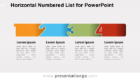 Horizontal List with Numbers for PowerPoint