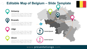Free Map of Belgium for PowerPoint and Google Slides