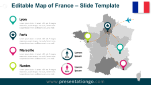 Free Map of France for PowerPoint and Google Slides