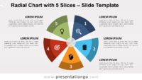 Free Radial Chart with 5 Slices for PowerPoint and Google Slides