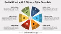 Free Radial Chart with 6 Slices for PowerPoint and Google Slides
