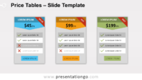 Free Price Tables for PowerPoint and Google Slides