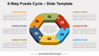 Free 6-Step Puzzle Cycle for PowerPoint and Google Slides