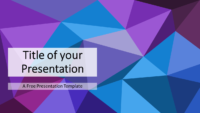 Free Blue-Purple Triangle Mosaic Template for PowerPoint and Google Slides