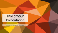 Free Orange-Brown Triangle Mosaic Template for PowerPoint and Google Slides