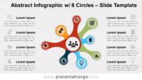 Free Abstract Infographics with 8 Circles for PowerPoint and Google Slides