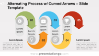 Free Alternating Process w/ Curved Arrows for PowerPoint and Google Slides