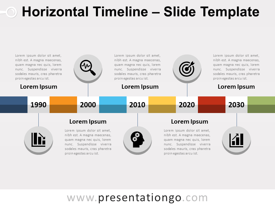 Horizontal Timeline For PowerPoint And Google Slides