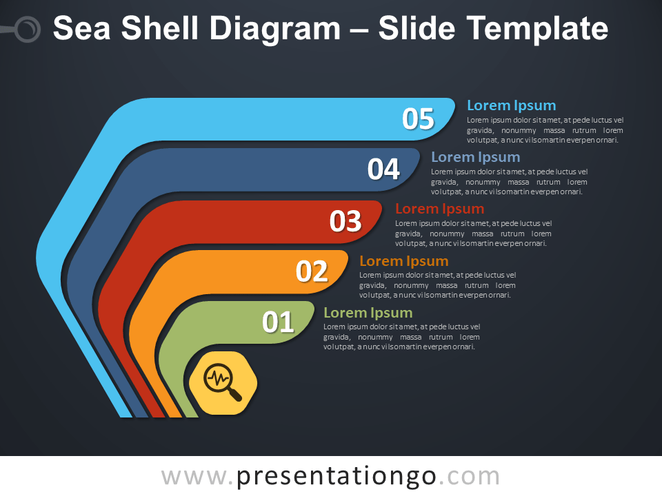 sea shell diagram for powerpoint and google slides sea shell template