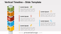 Free Vertical Timeline with Cubes for PowerPoint and Google Slides
