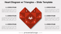 Free Heart Diagram with Triangles for PowerPoint and Google Slides