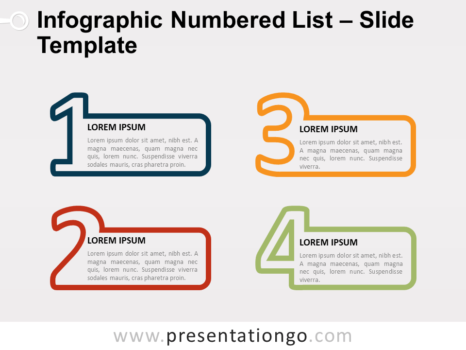 Free Infographic Numbered List for PowerPoint