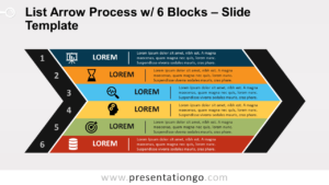 Free List Arrow Process with 6 Blocks for PowerPoint and Google Slides