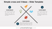 Free Simple Cross with 3 Ideas for PowerPoint and Google Slides