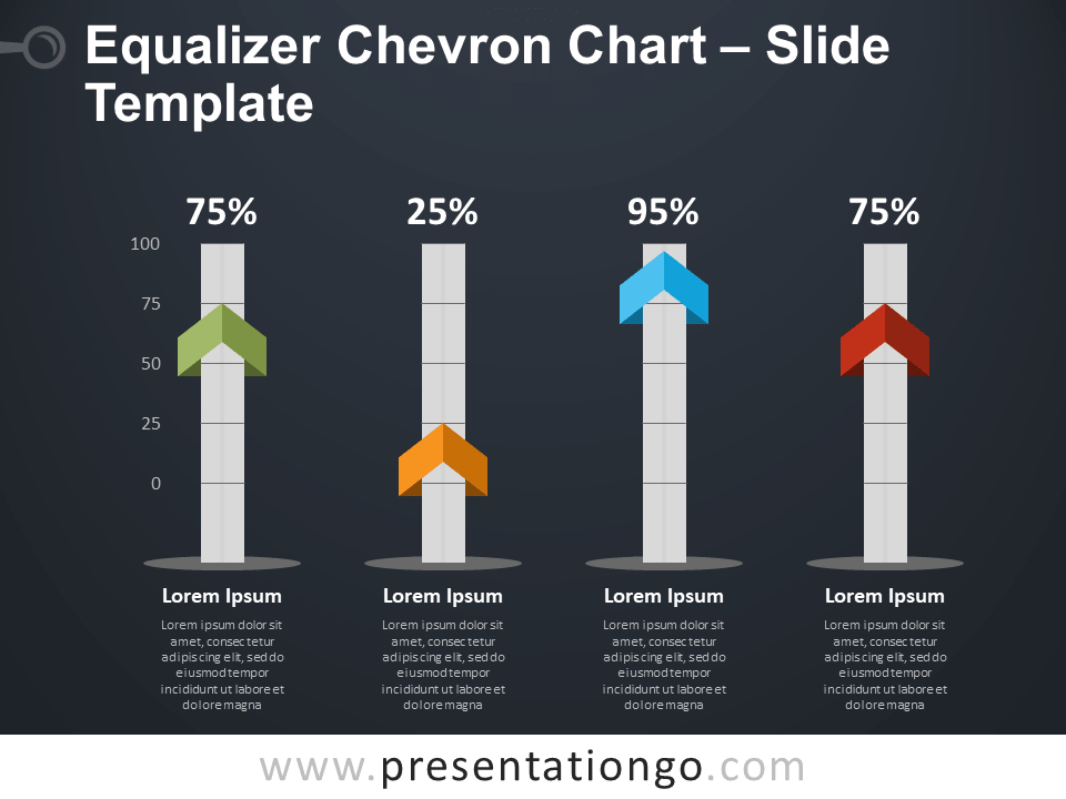 equalizer chevron chart for powerpoint and google slides free chevron templates