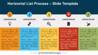 Free Horizontal List Process for PowerPoint and Google Slides