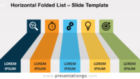 Free Horizontal Folded List for PowerPoint and Google Slides