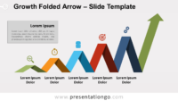 Free Growth Folded Arrow for PowerPoint and Google Slides