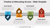 Free Timeline with Alternating Arrows for PowerPoint and Google Slides