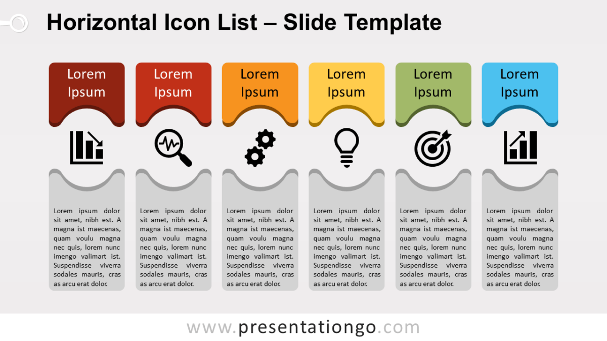 Horizontal Icon List for PowerPoint and Google Slides