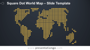 Free Square Dot World Map for PowerPoint and Google Slides