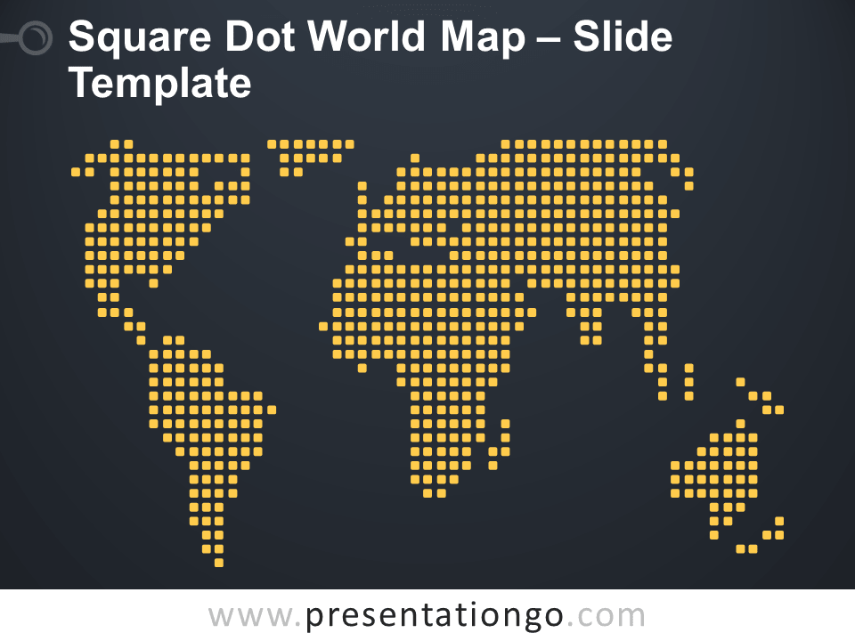 World Map Clipart For Powerpoint   Square Dot World Map PowerPoint 