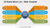 Free 3D Radial Block List for PowerPoint and Google Slides
