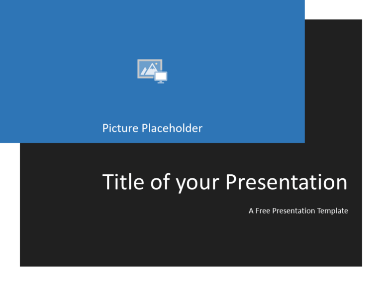 Free Gray Frame Template for Powerpoint - Title Slide