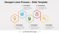 Free Hexagon Lines Process for PowerPoint and Google Slides