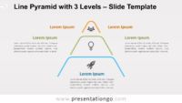 Free Line Pyramid 3 Levels for PowerPoint and Google Slides