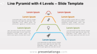 Free Line Pyramid 4 Levels for PowerPoint and Google Slides