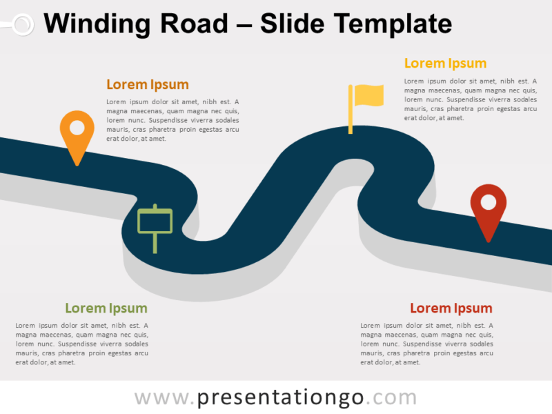 Winding Road For PowerPoint And Google Slides PresentationGO