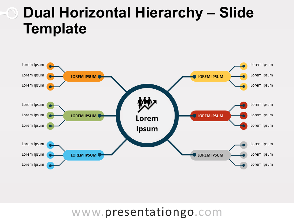 Dual Horizontal Hierarchy for PowerPoint and Google Slides