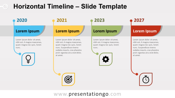 Editable Horizontal Timeline for PowerPoint & Google Slides