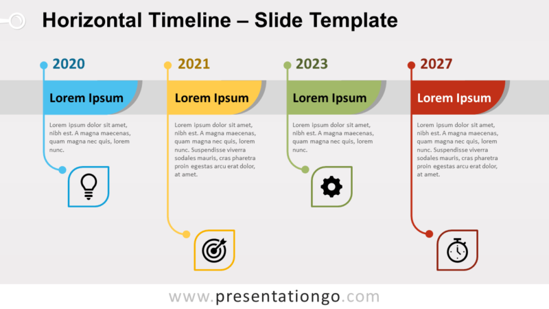 Editable Horizontal Timeline for PowerPoint & Google Slides