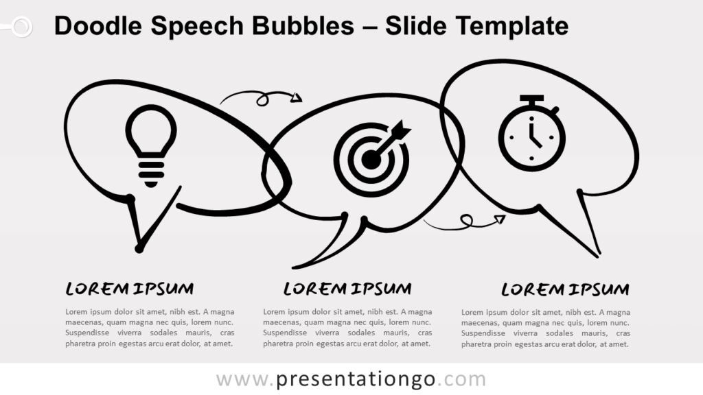 Free Doodle Speech Bubbles for PowerPoint and Google Slides