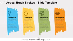 Free Vertical Brush Strokes for PowerPoint and Google Slides