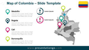 Free Colombia Map for PowerPoint and Google Slides