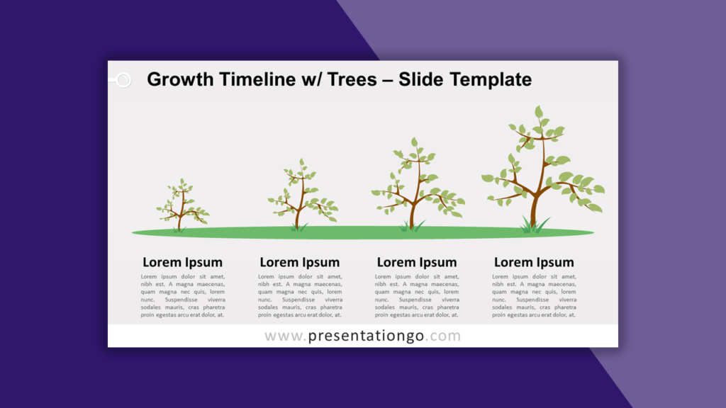 Growth Timeline with Trees for PowerPoint and Google Slides