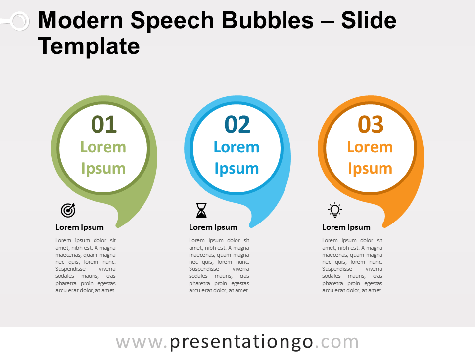 Stylish Speech Bubble List for PowerPoint and Google Slides