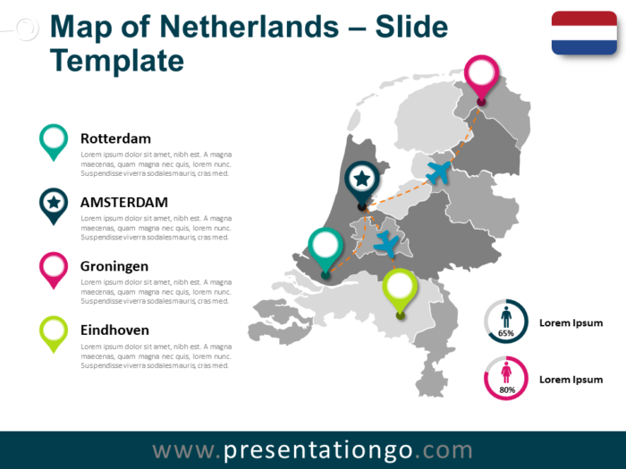 Map of Netherlands for PowerPoint - Netherlands Map PowerPoint 700x525