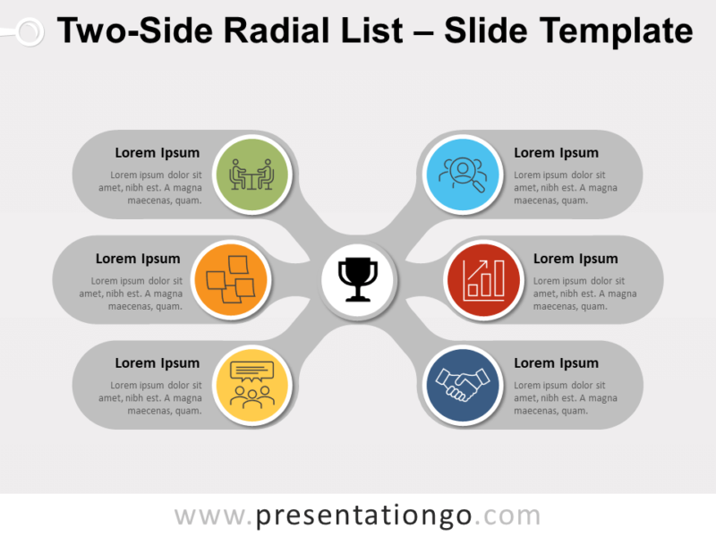 Two-Side Radial List for PowerPoint and Google Slides
