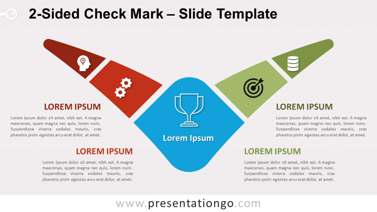 2-Sided Check Mark for PowerPoint and Google Slides