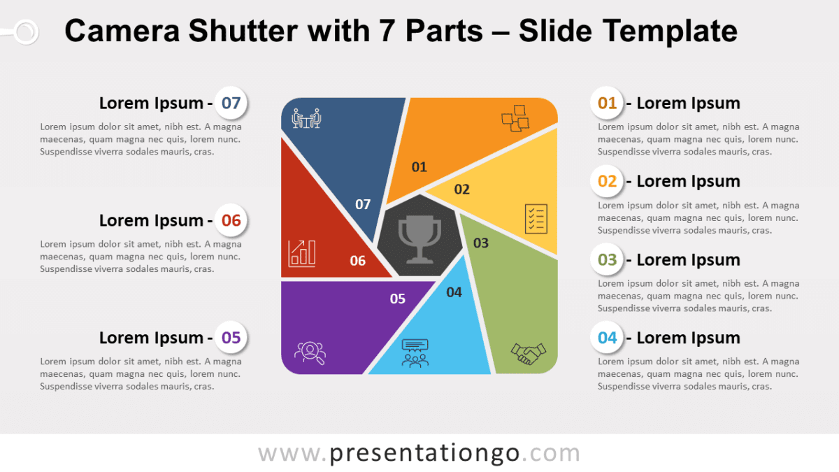 Camera Shutter with 7 Parts for PowerPoint and Google Slides