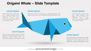 Free Origami Whale for PowerPoint and Google Slides