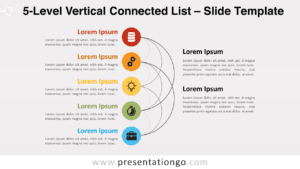 Free 5-Level Vertical Connected List for PowerPoint and Google Slides