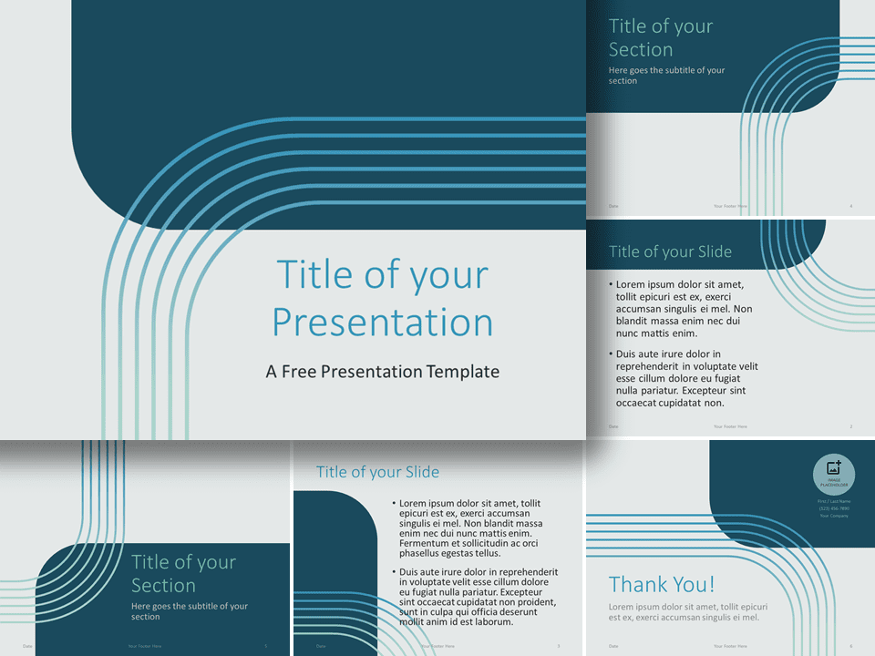 Blue Gradient Corners Template For Powerpoint And Google Slides