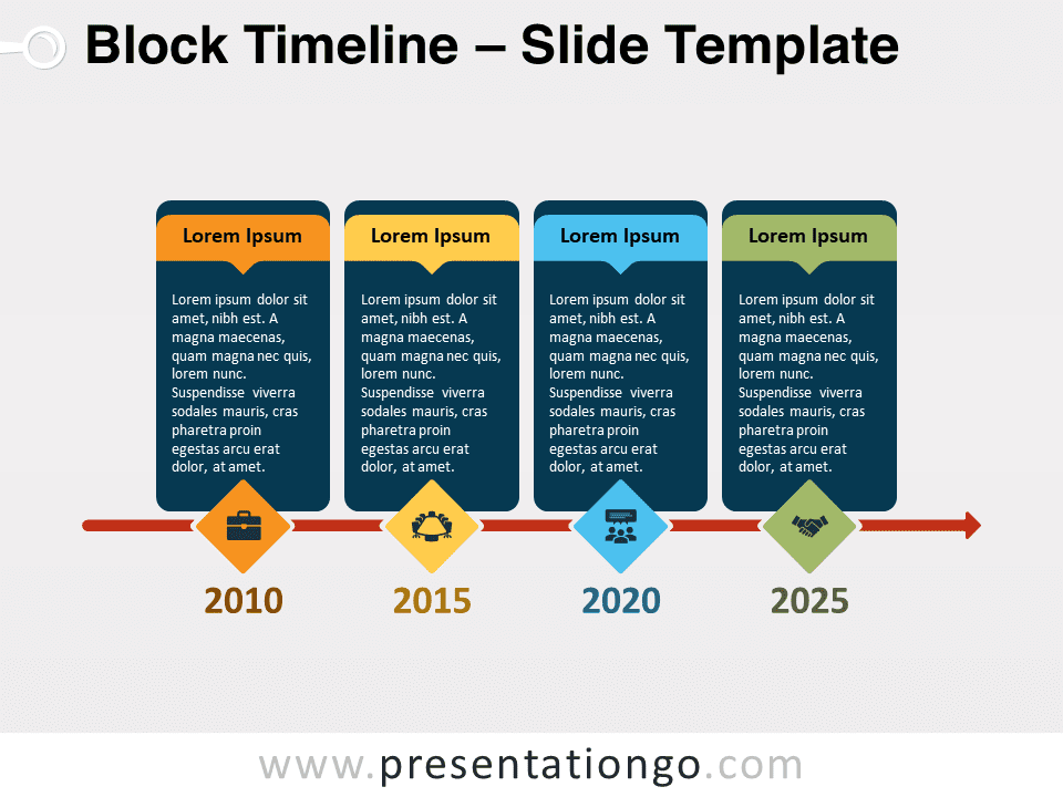 Free Block Timeline for PowerPoint